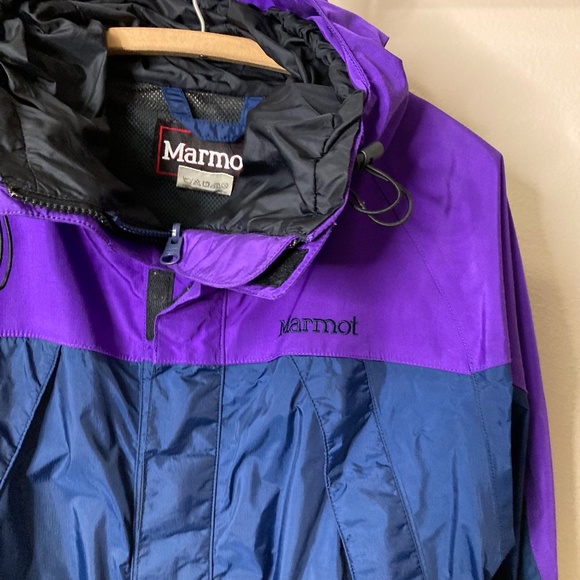 Marmot Gore•Tex Nylon Jacket Women's Medium Purple Navy Hooded - Picture 2 of 12